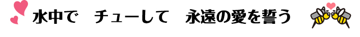 水中で永遠の愛を誓う