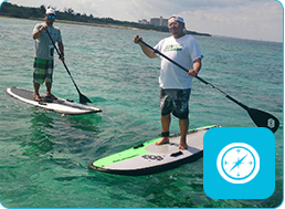 パドルアップサーフィンもできます